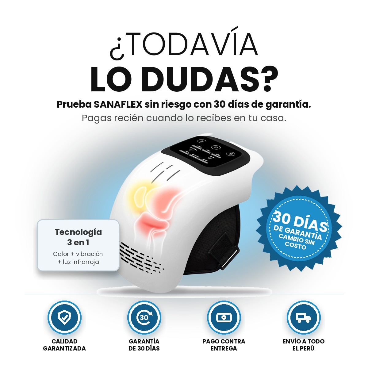 Masajeador de rodilla Sanaflex 3 en 1