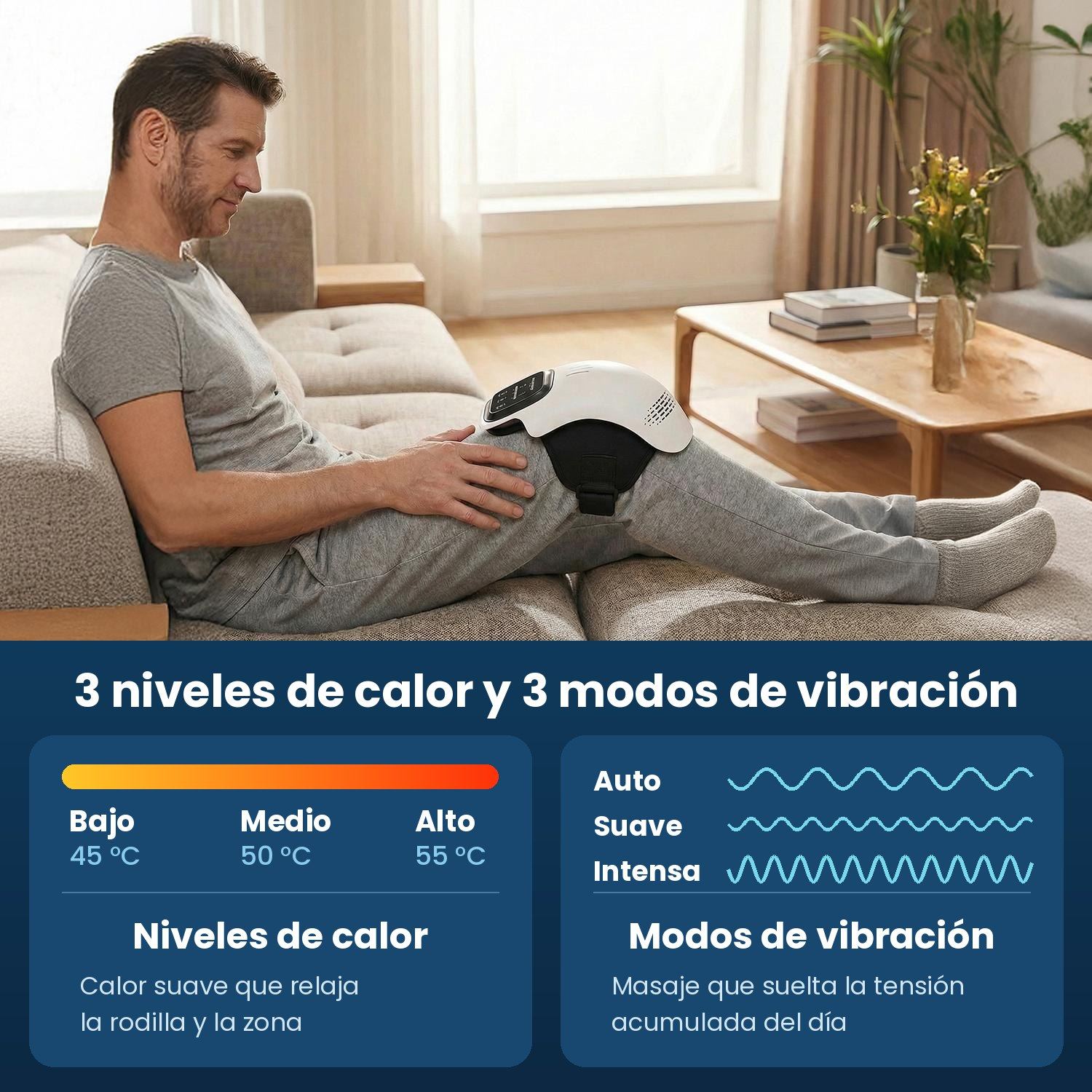 3 niveles de calor y 3 modos de vibración